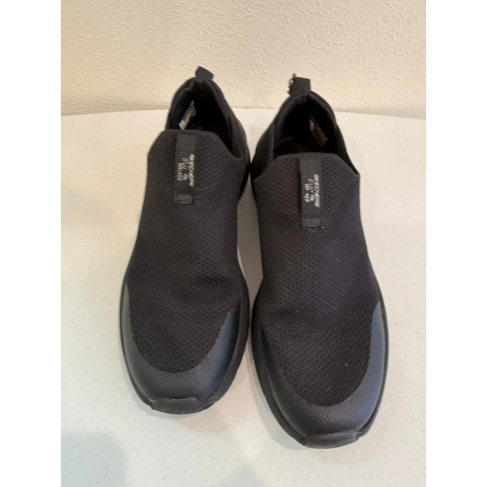 Skechers DLux Walker Stretch Fit Slip On Shoes Mens Black Walking Sneakers